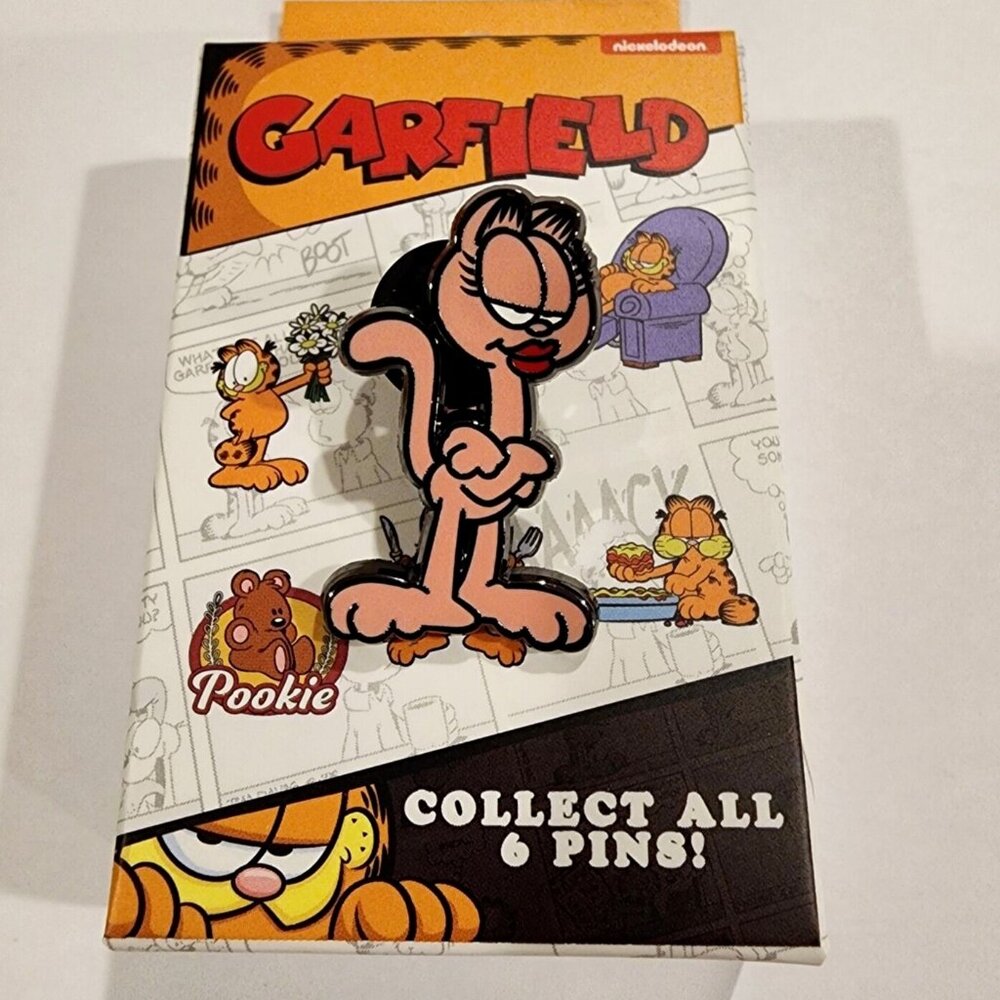 Garfield Nickelodeon Blind Box Enamel Pin 2024 Arlene Pink Girlfriend Cat Opened